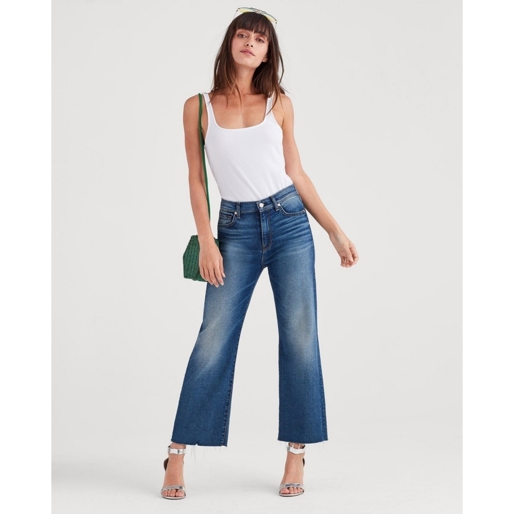 7FAM // ltd ed alexa cropped wide leg super soft luxe vintage denim in femme